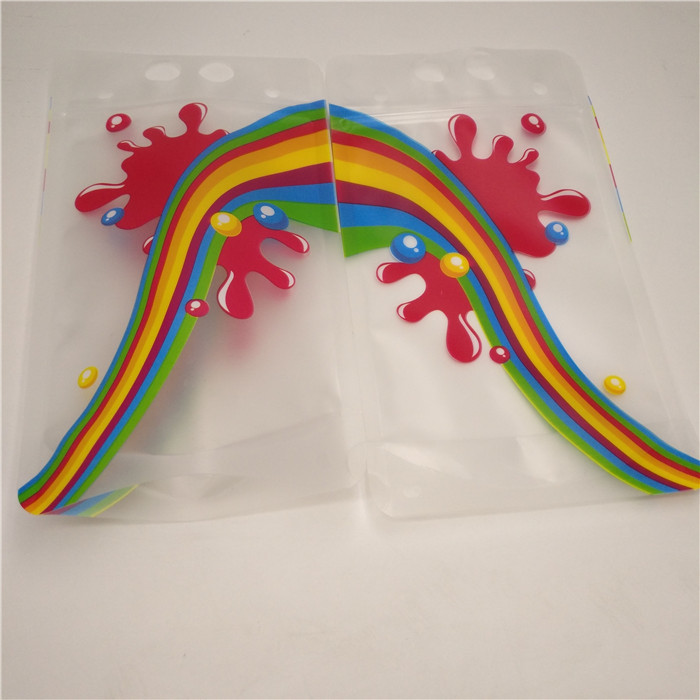 Przezroczyste torby z dolnym mlecznym sokiem, wytrzymałe stojące torebki foliowe z uchwytem