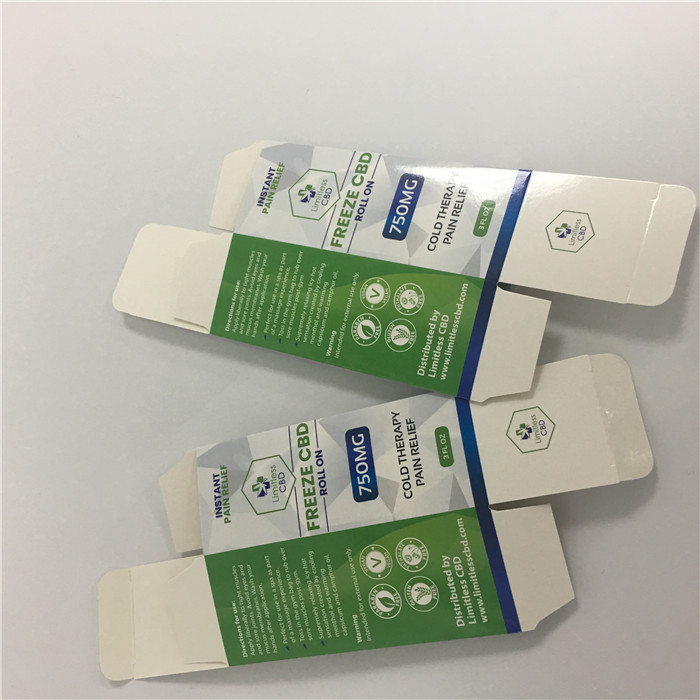 Niestandardowe nadrukowane logo CMYK białe kartonowe pudełko kartonowe CBD Vape