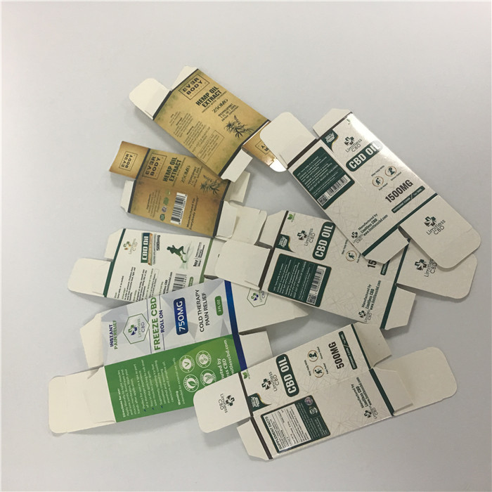 Niestandardowe drukowane małe pudełko 10 ml 30 ml butelka olejku CBD butelka z kroplomierzem opakowanie papierowe pudełko