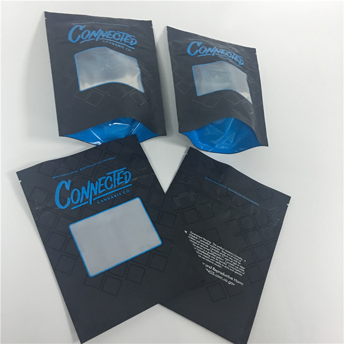 Niestandardowe drukowanie 7g Zip Zip Torby plastikowe Odporne na zapachy Stojąca folia aluminiowa podszyta