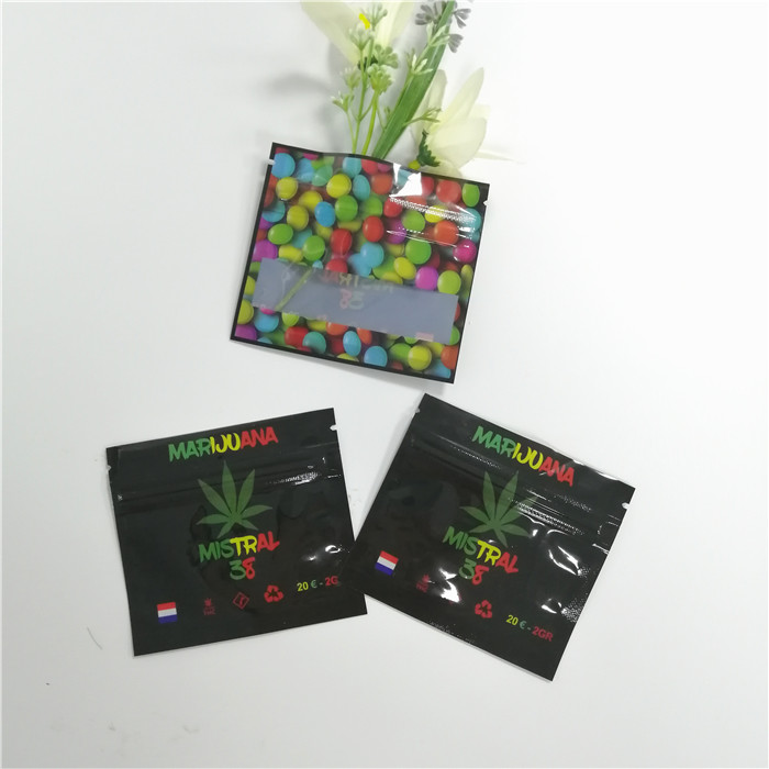 Trzy boczne płaskie torby cukierkowe CBD Mylar Ziplock Low Moq Custom Printed Durable