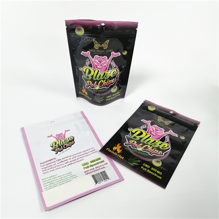 Indywidualne opakowanie z ziołowym kadzidłem z nadrukiem cyfrowym Stojąca torebka foliowa z przekąskami