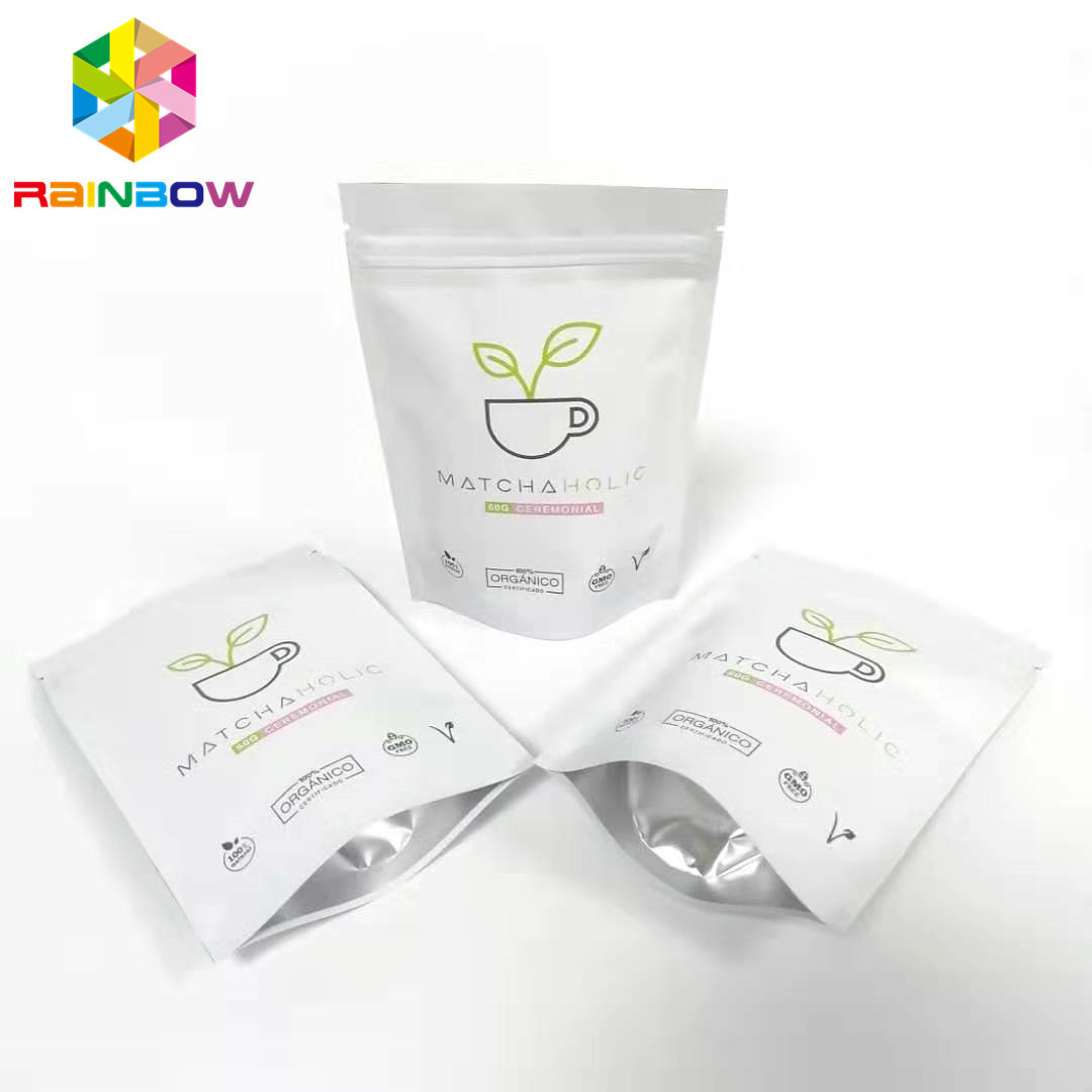 Folia aluminiowa Zamykalne torby do pakowania Błyszczący nadruk Plastikowy zamek błyskawiczny