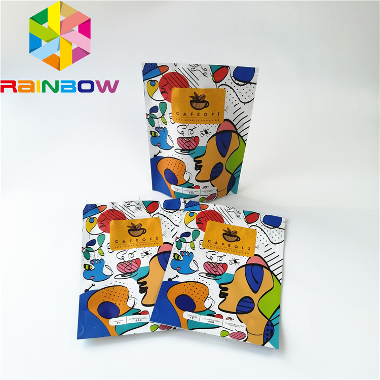 Opakowania plastikowe woreczki Ziplock, torebka z kawą z folii aluminiowej wielokrotnego użytku