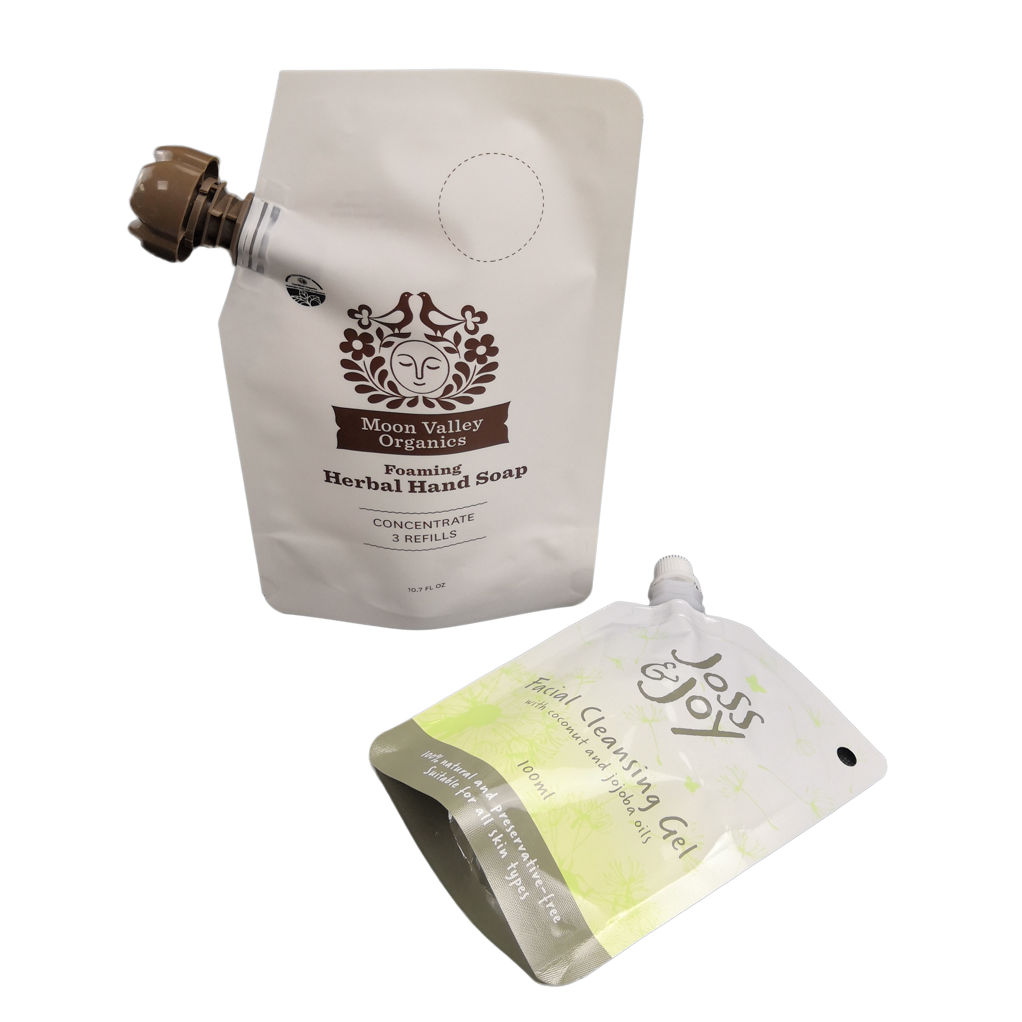 Kosmetyczna maska ​​do twarzy Wylewka Doypack Pouch Torba z dyszami 10 ml 50 ml 100 ml Do płynu w płynie