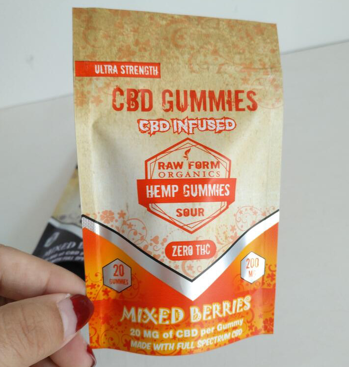 Druk cyfrowy Szczelne torby z zamkiem błyskawicznym Folia aluminiowa Gumowe małe torebki CBD