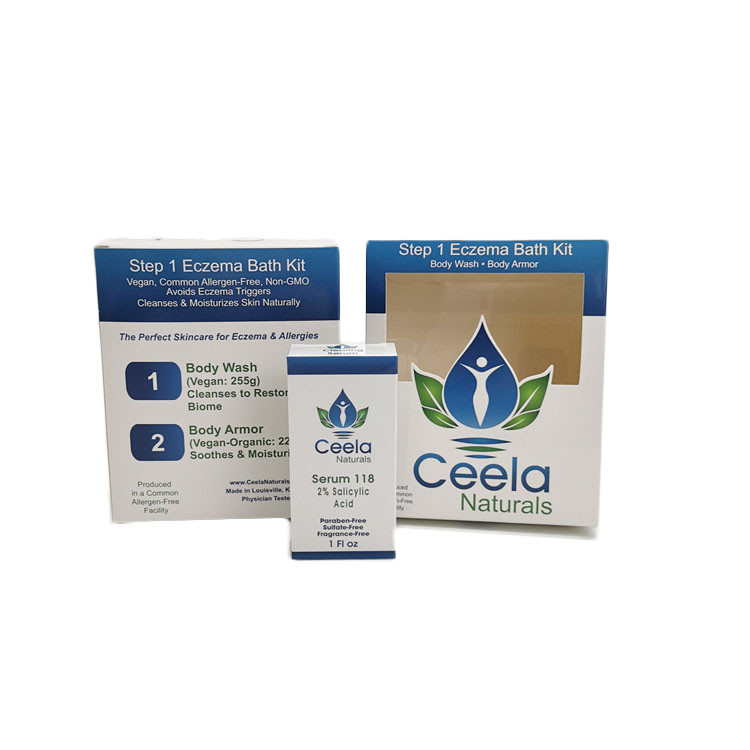 Błyszczący biały kartonowy kartonik Opakowanie Detaliczna pielęgnacja skóry Aplikacja do mycia ciała