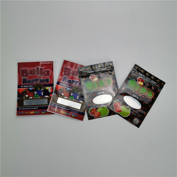 Woreczki z tworzywa sztucznego w małej torebce Opakowanie 100% Organiczne przemysłowe konopie CBD Gummy