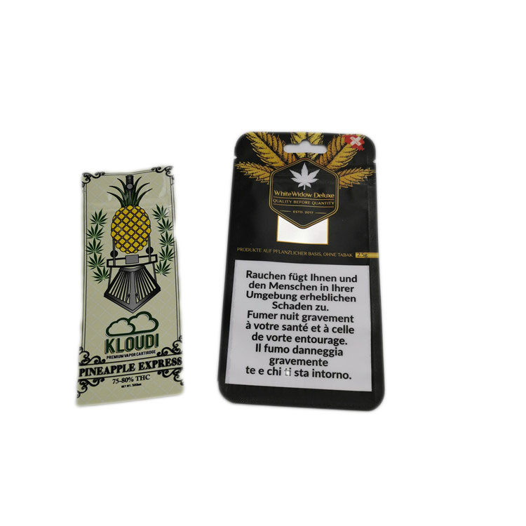 Termozgrzewalne stojące kieszenie na suwak Torby do recyklingu Opakowania na tytoń / papierosy