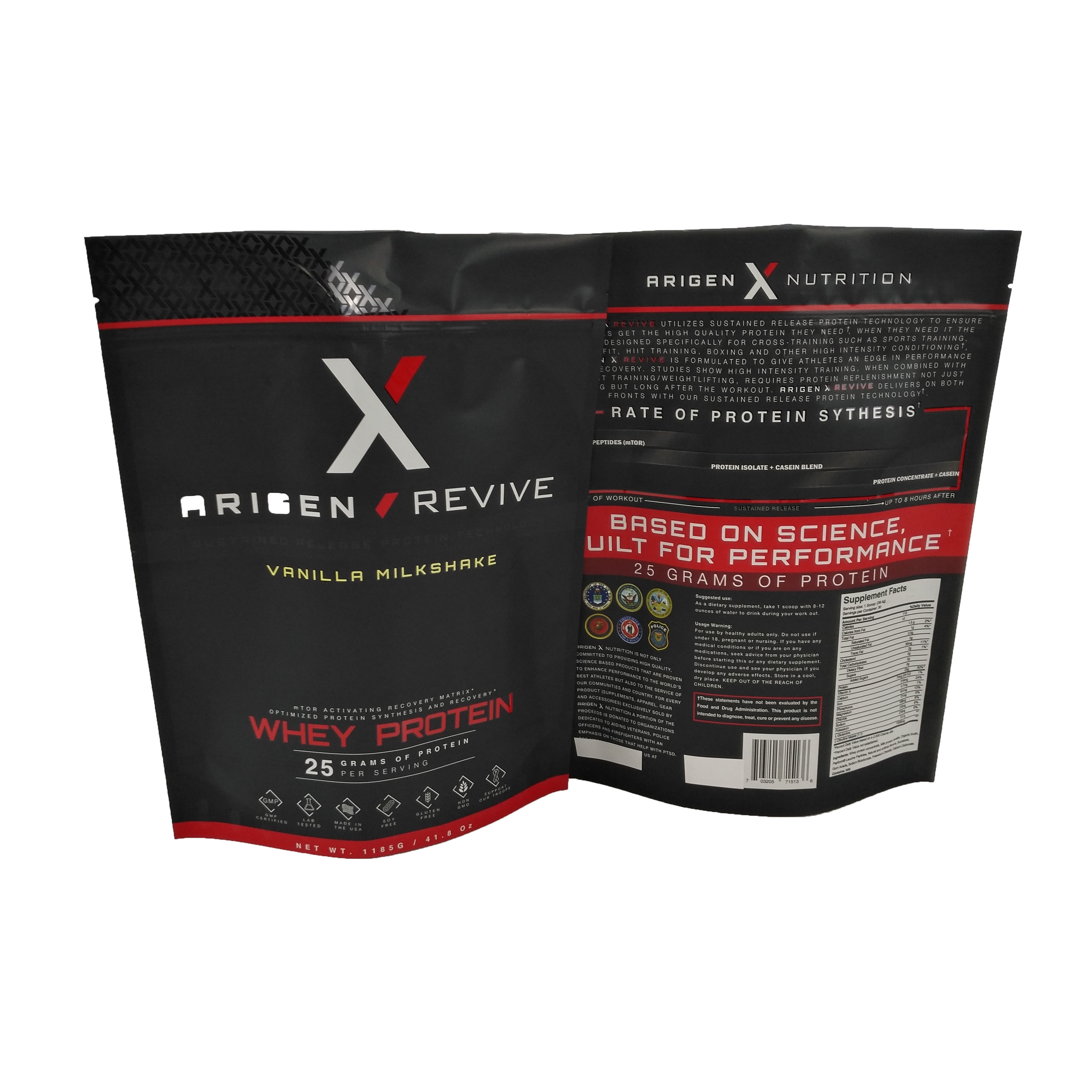 Stojąca torebka z folii aluminiowej do żywności