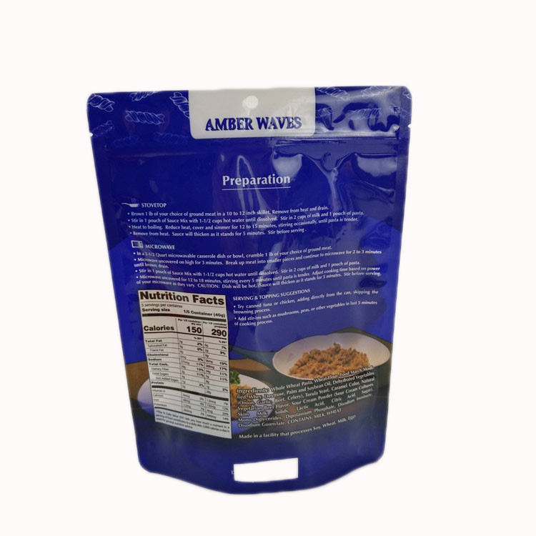 Pizza Skillet Meal Glossy Finish Torby do pakowania żywności