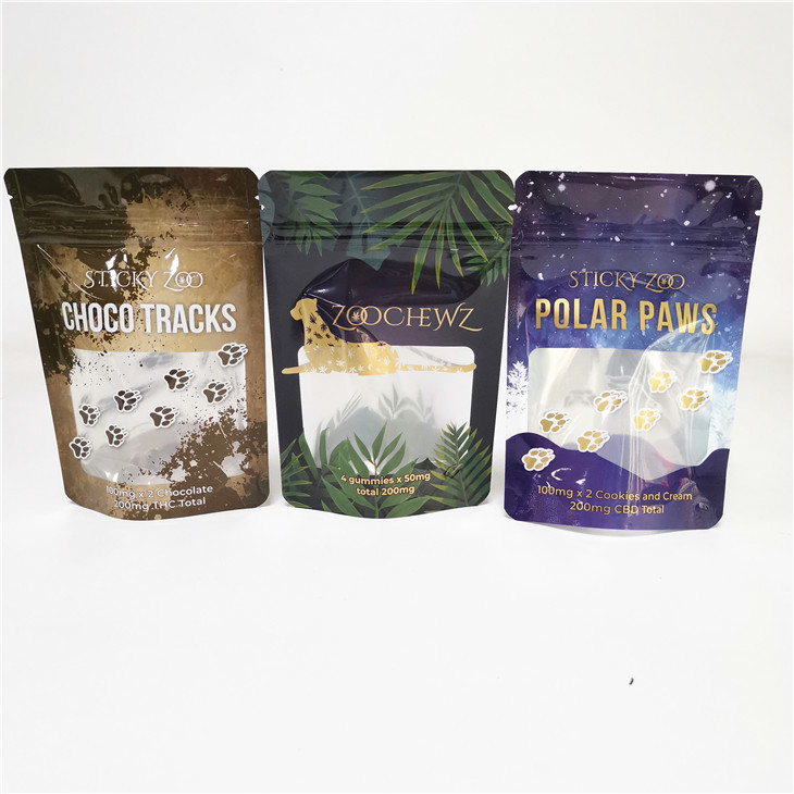 Torebka na suwak z folią aluminiową CBD 3x4