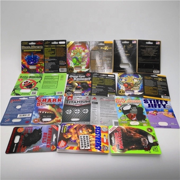 Female Enhancer Pills Opakowania na karty Pudełko z nadrukiem logo Pigułka Opakowanie na kapsułki Karta papierowa i pudełko ekspozycyjne