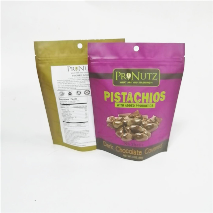 laminowana plastikowa torebka z orzechami opakowanie z orzechami nerkowca