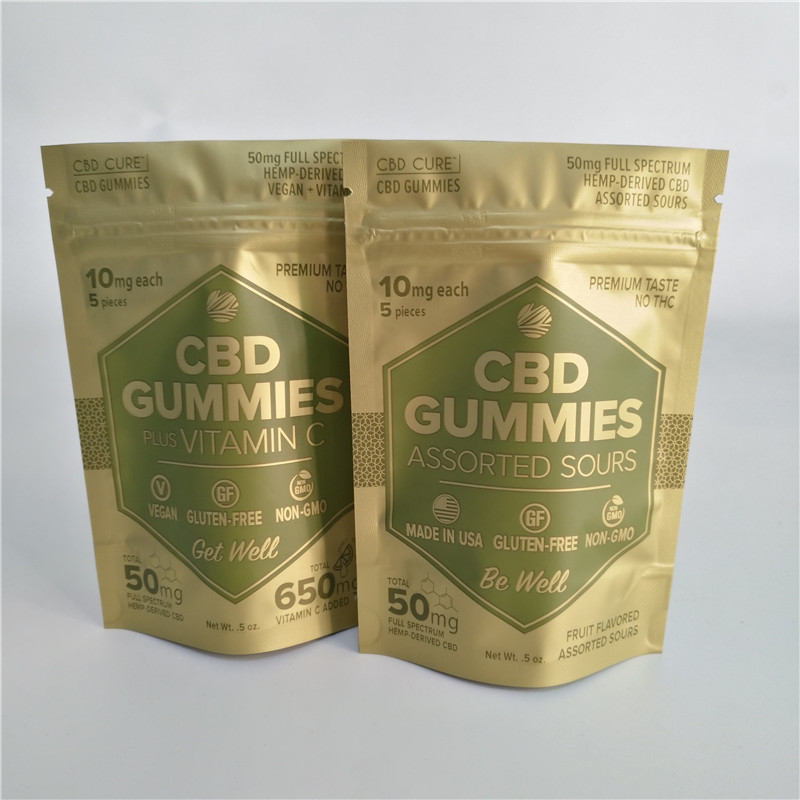 5 uncji 50 mg Cbd Gummies Pouch VMPET Stand Up Ziplock Pouch
