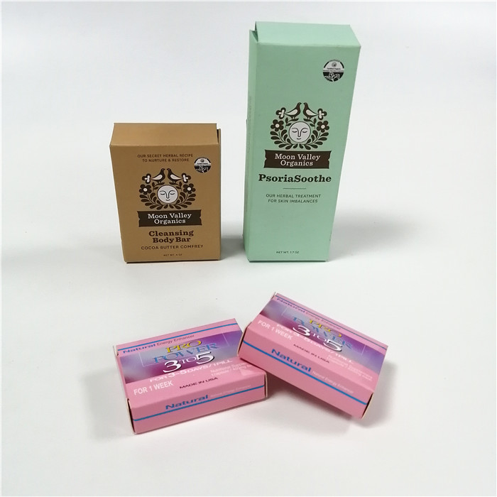 Niestandardowe opakowania papierowe z nadrukiem Pudełka na prezenty Tłoczone na gorąco Pudełka na mydło powlekane promieniami UV