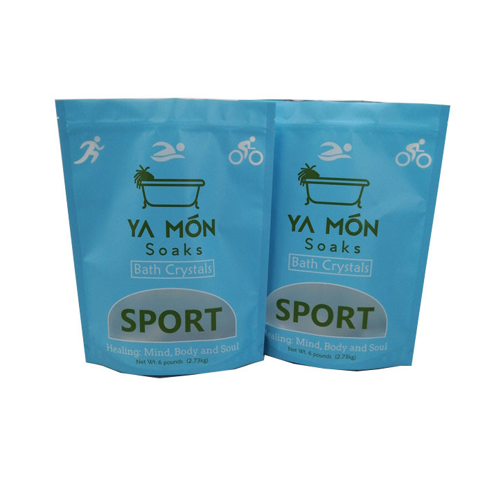 Wysokiej jakości wodoodporna torba do pakowania soli do kąpieli z zamkiem błyskawicznym 1KG / 2KG Opakowanie na sól morską worek do stania