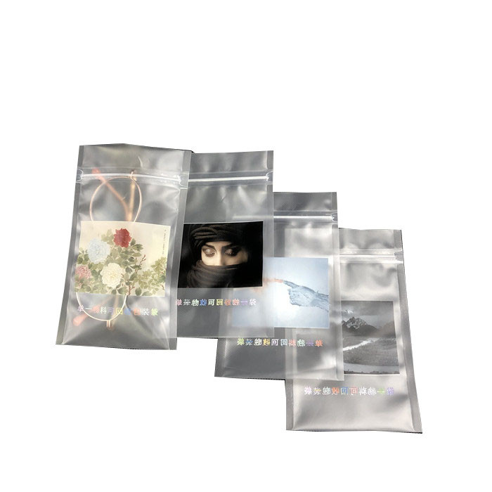 Dwustronnie zgrzewana torebka składana na dole Hurtownia niestandardowych dekoracji worek do pakowania W przezroczystej plastikowej torbie do recyklingu