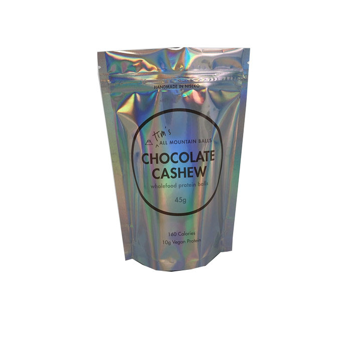 Hurtownia Dostosowane holograficzne laminowane plastikowe mylarowe woreczki z zamkiem błyskawicznym Worek na kulki białkowe