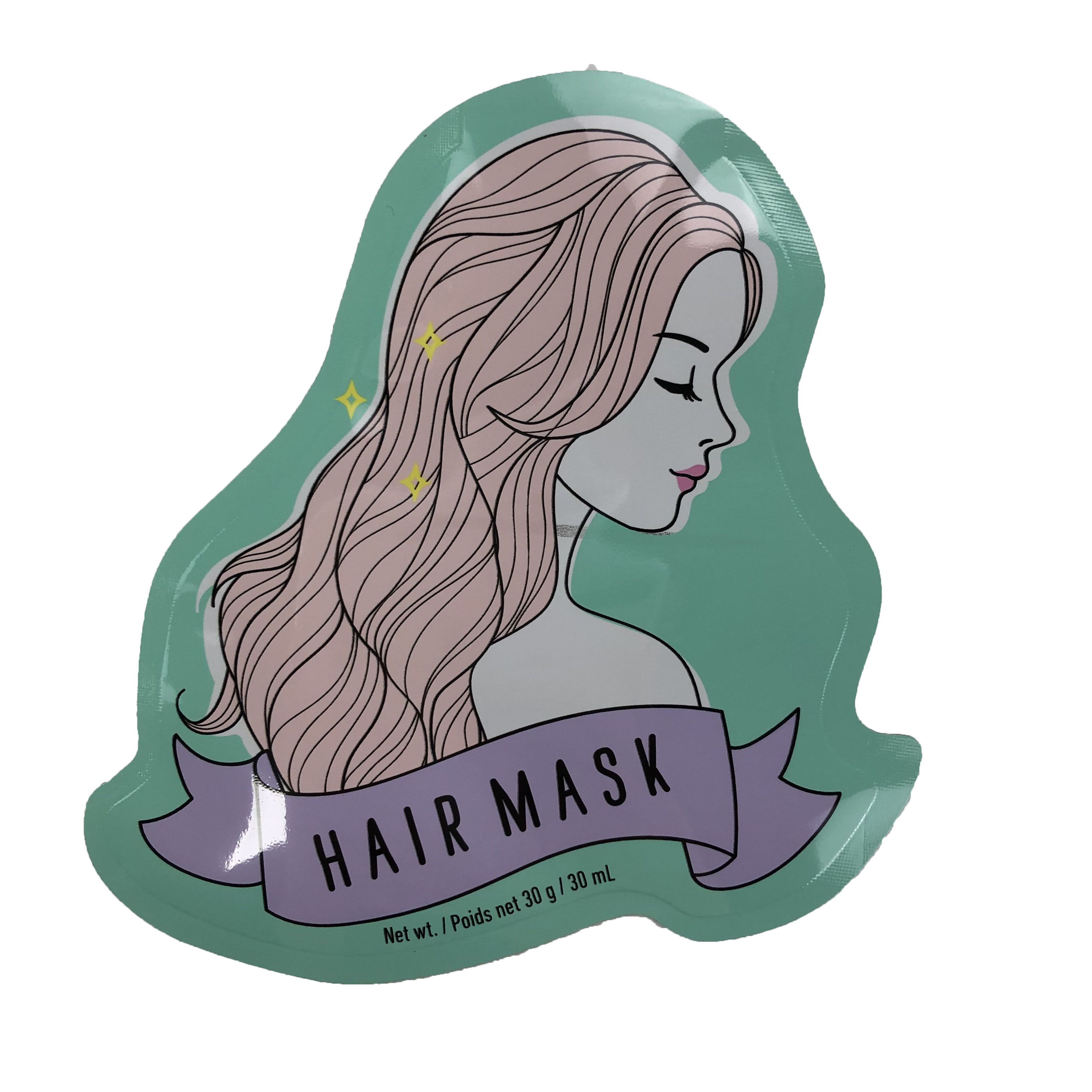 Woreczki o nieregularnym kształcie Płaska torba do pakowania cukierków Maska do włosów z nadrukiem cyfrowym Plastikowa torba