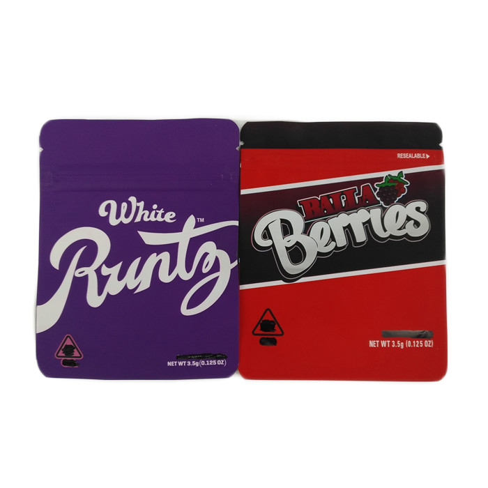 Niestandardowy drukowany zamek błyskawiczny Opakowanie do konopi nadające się do recyklingu worek do pakowania ciastek / Worek do pakowania nasion konopi odporny na zapach