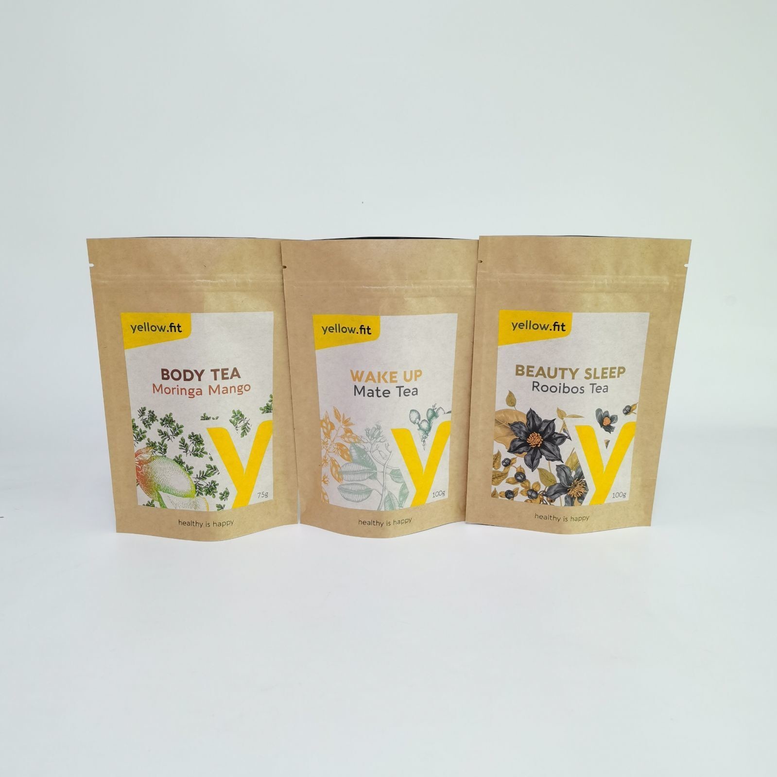 Stand Up Coffee Packaging Bags Torby papierowe Kraft z zamkiem błyskawicznym
