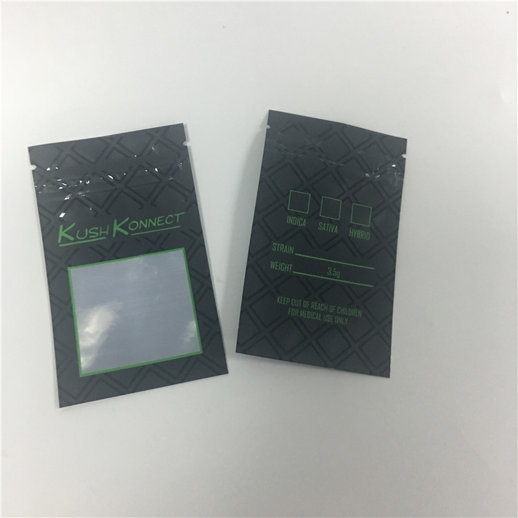 Nadruk UV KUSH PE Zapobiega otwieraniu przez dzieci worków na tytoń z okienkiem