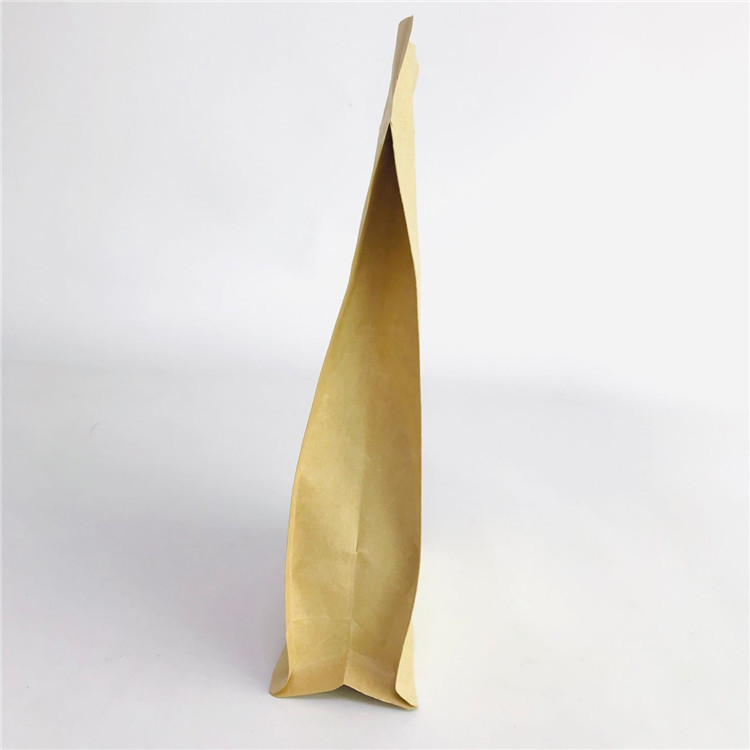 Niestandardowe akceptowane stojące ekologiczne torby Kraft Paper Torby PLA z zamkiem błyskawicznym