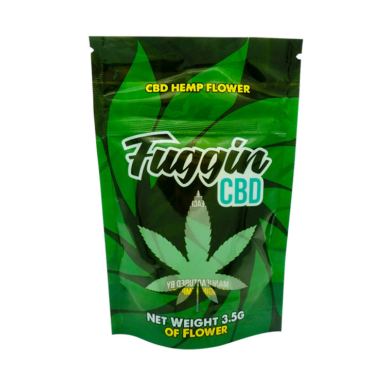 Odporny na zapach kwiat konopi CBD Edibles Cookies Child Resistant CR Exit Ziplock Mylar Pouch Bag