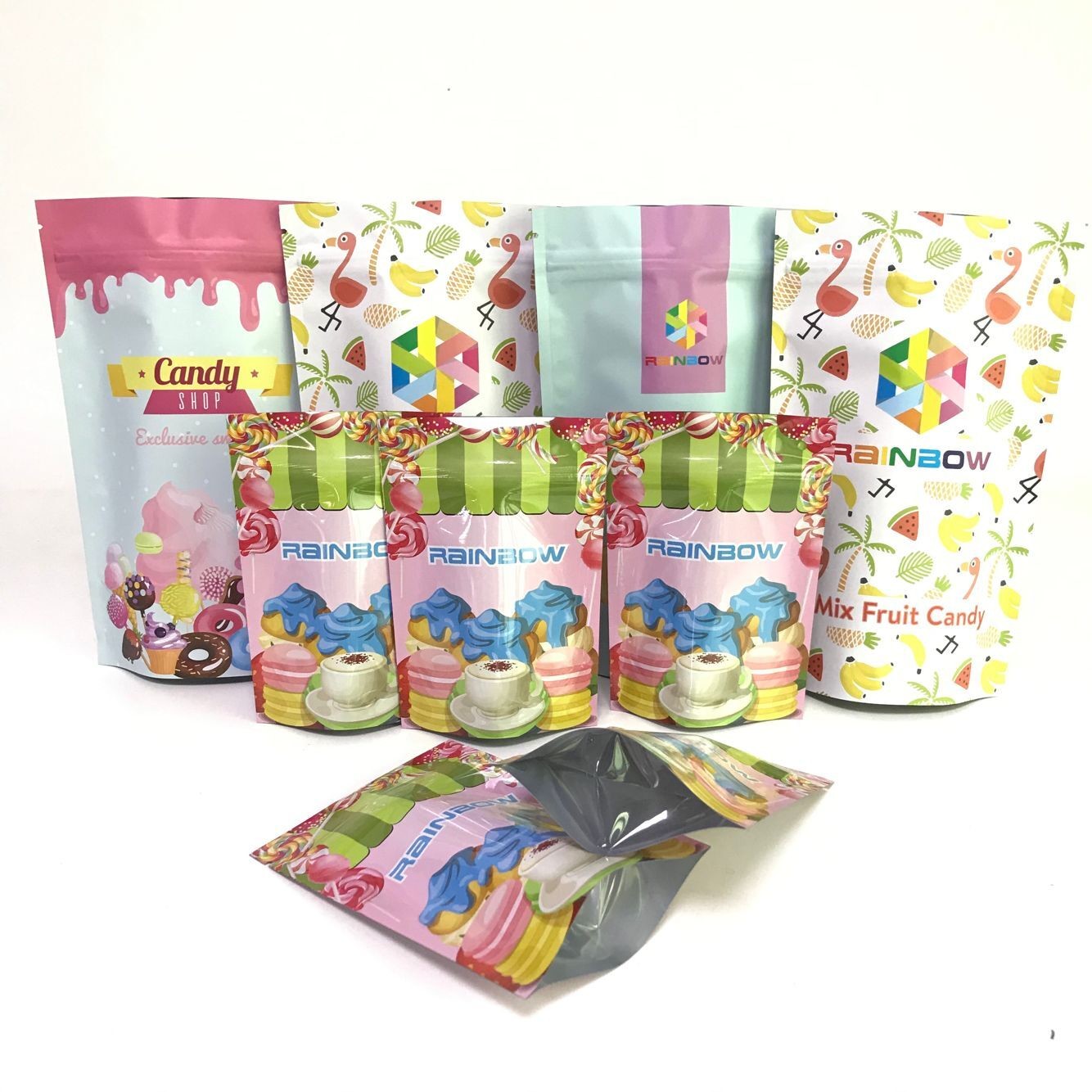 Druk cyfrowy Stand up Folia aluminiowa Pokazywanie worków Torby do pakowania cukierków