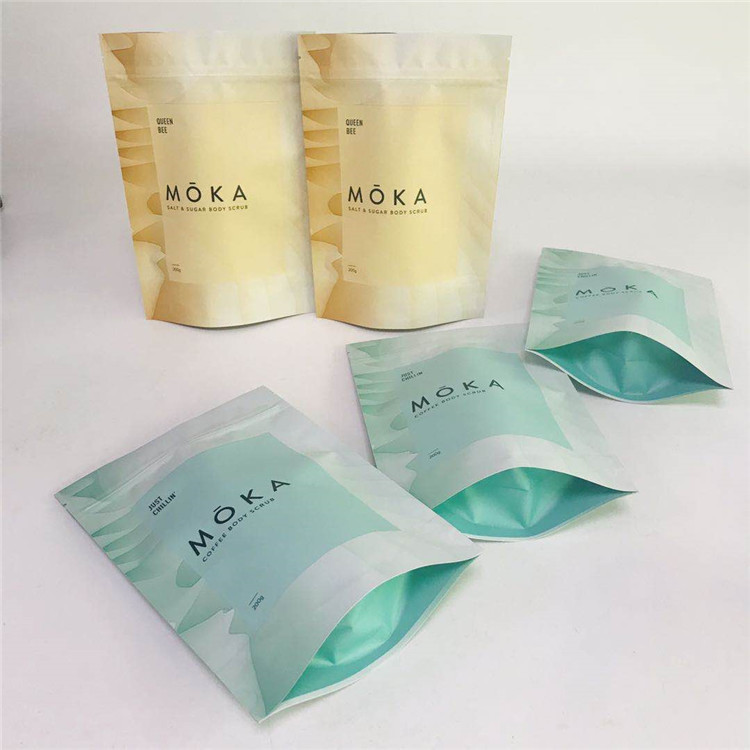 Torby do pakowania peelingów do ciała Druk cyfrowy Matowa folia aluminiowa Sole do kąpieli Torby do pakowania