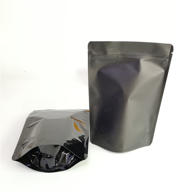 Matowa lub błyszcząca folia aluminiowa Niestandardowe akceptowane woreczki stojące z zamkiem błyskawicznym