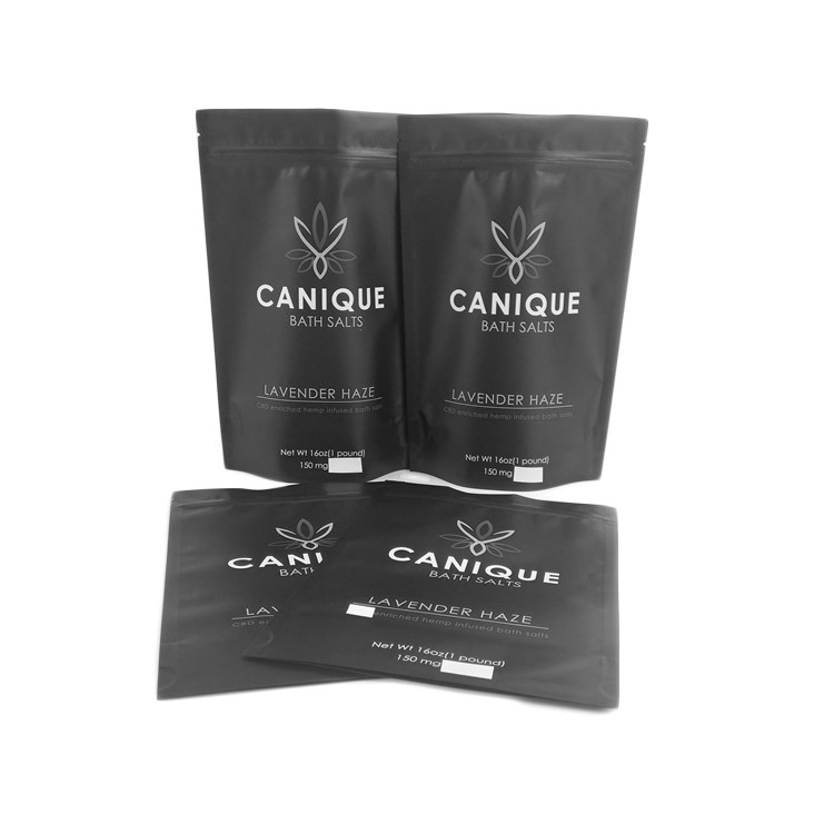 Torby odporne na zapachy torby na zamek błyskawiczny klasy spożywczej suche nasiona kwiatów metaliczne błyszczące srebrne logo niestandardowe 16OZ sól do kąpieli torba mylarowa