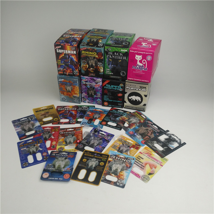 MOPP 350g Grubość Blister Karty 3D Rhino Male Enhancement Pill