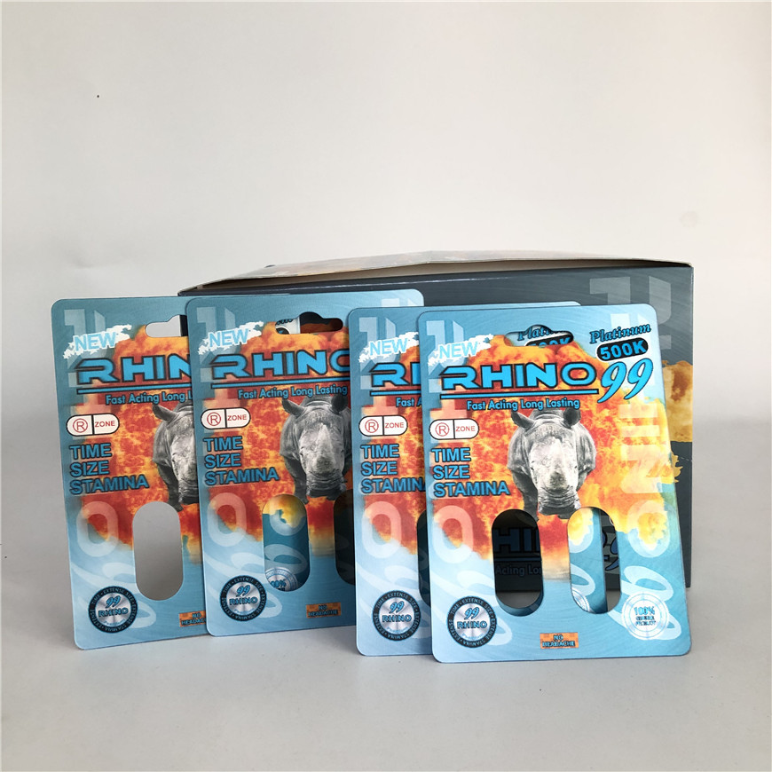 Rhino 99 500k Double Hole 3D Rhino Cards dla męskiej tabletki wzmacniającej