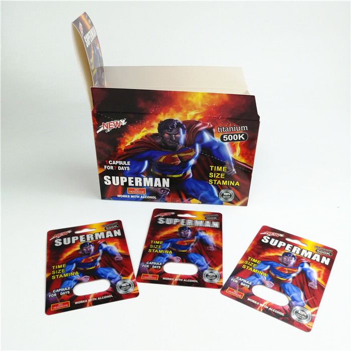 350g Kartonowe opakowanie kartonowe Gravnre Opakowanie blistrowe do pigułki seksualnej