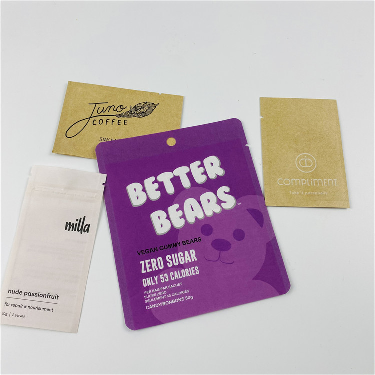 Druk cyfrowy Saszetka kompostowalna MOPP Ziplock Płaska torba 23x35cm