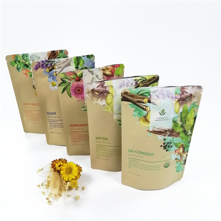 Biodegradowalny pokrowiec Stand Up Low Moq CMYK VMPET 100 mikronów