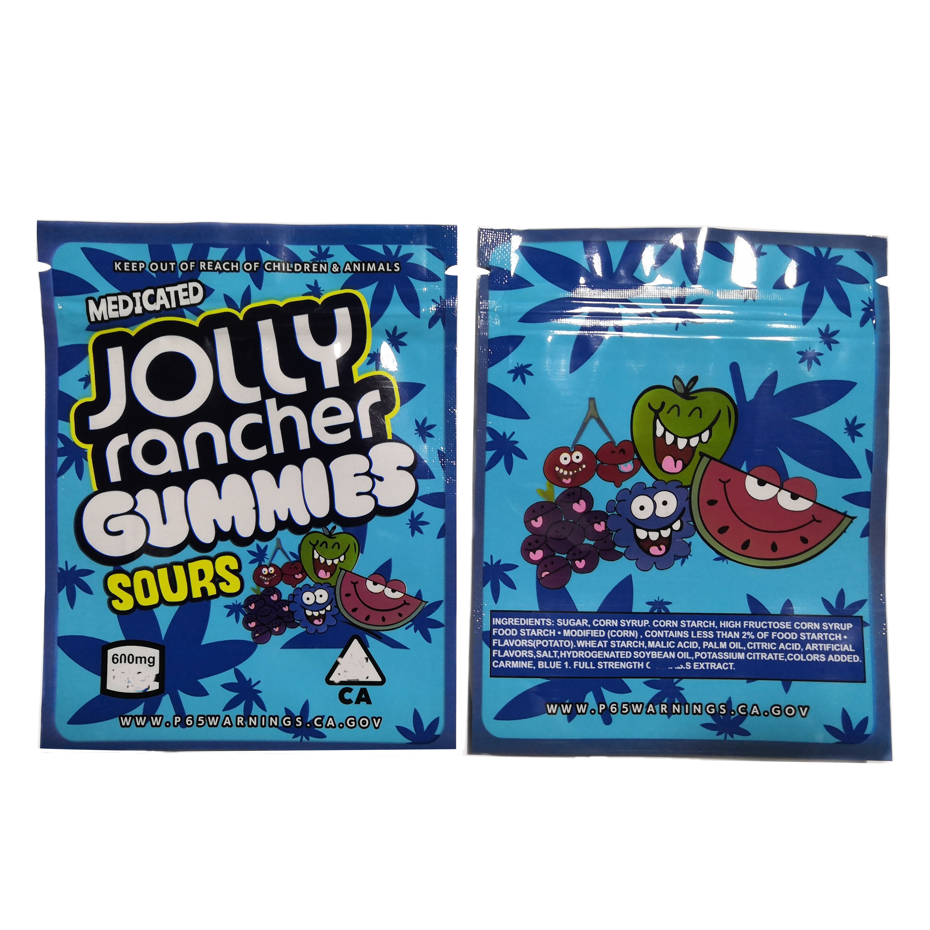 200mic CBD Gummies Candy Mylar Bag THC Cannabis