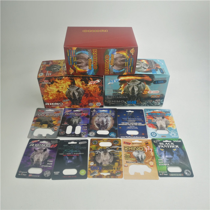 Super Panther FDA Sex Pill 3D Rhino Blister Card For Capsules