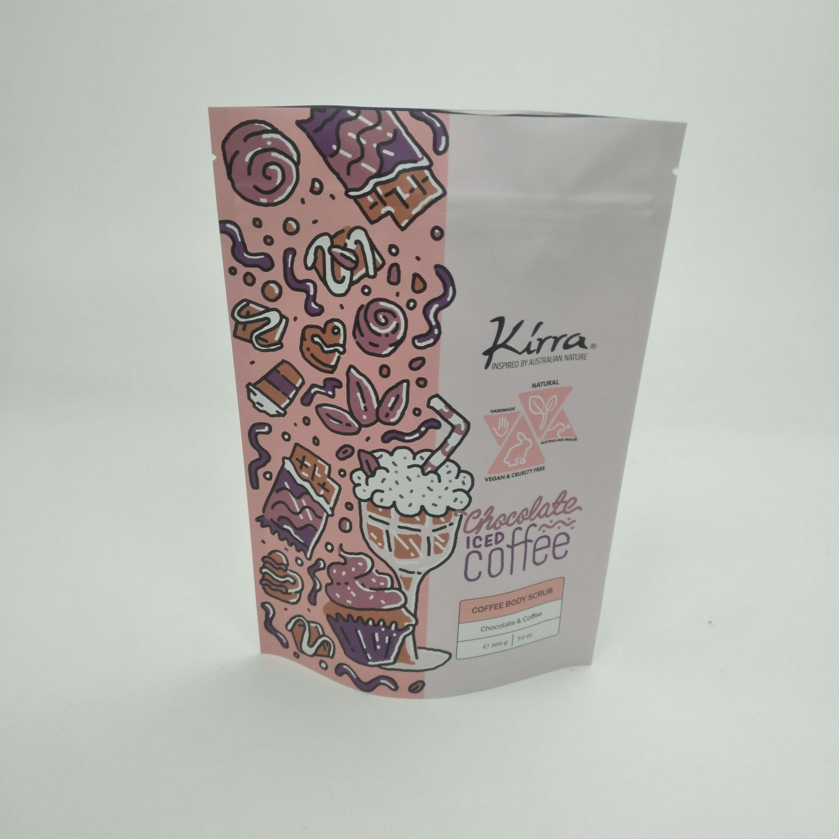 Bolsa Matt Film MOPP VMPET Ponownie zamykane, stojące etui na fasolę Doypack