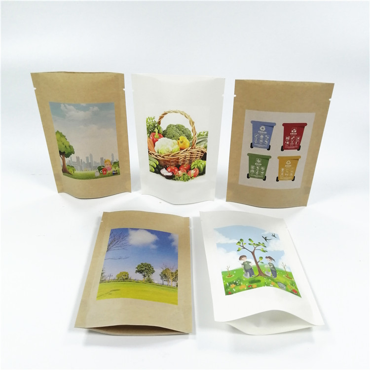 Kraft Paper MOPP VMPET Stand Up Ziplock Torby 18x26cm