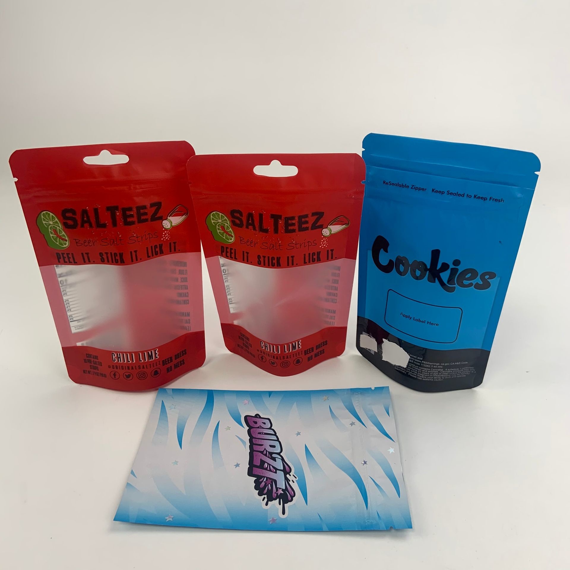 CBD Oil Clear Window Folia mylarowa Plastikowa torba do pakowania Zabezpieczenie przed dziećmi