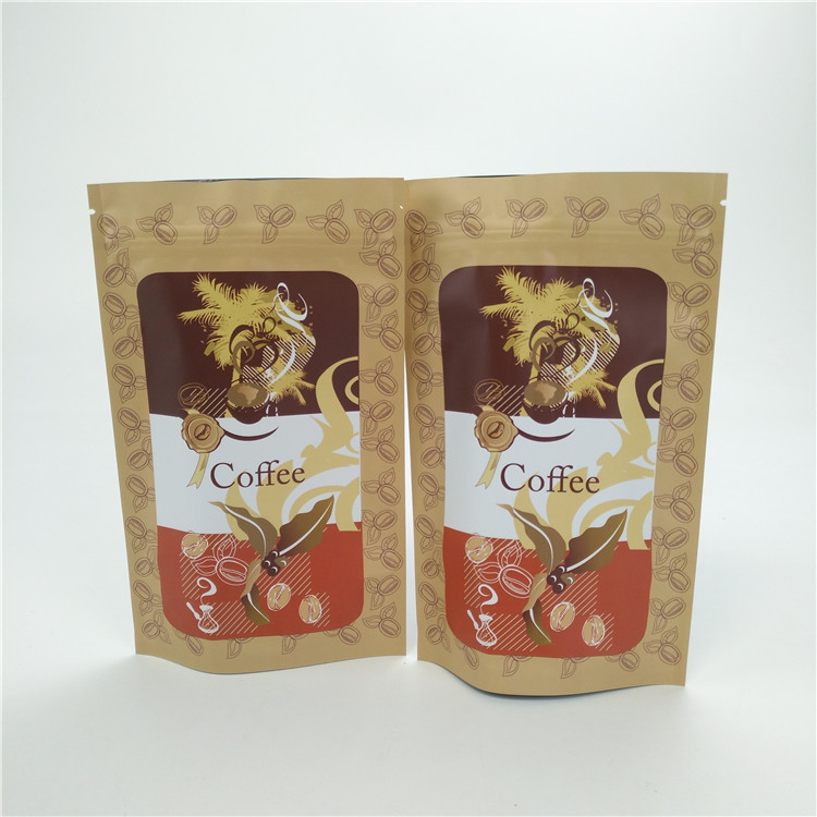 Produkcja opakowań papierowych Kraft Hurtownia torebek na kawę Ponownie zamykane torby z logo