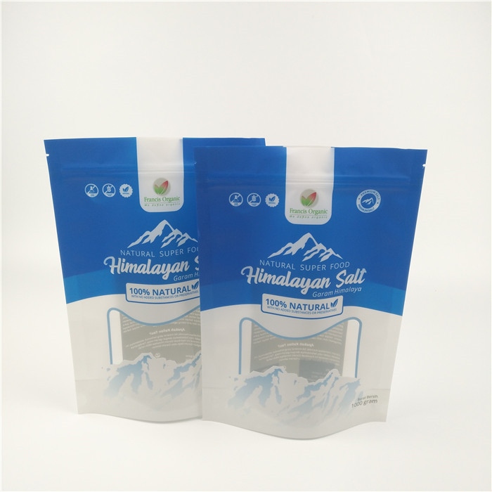 Folia do pakowania soli do kąpieli Matowa torebka z zamkiem błyskawicznym wielokrotnego użytku