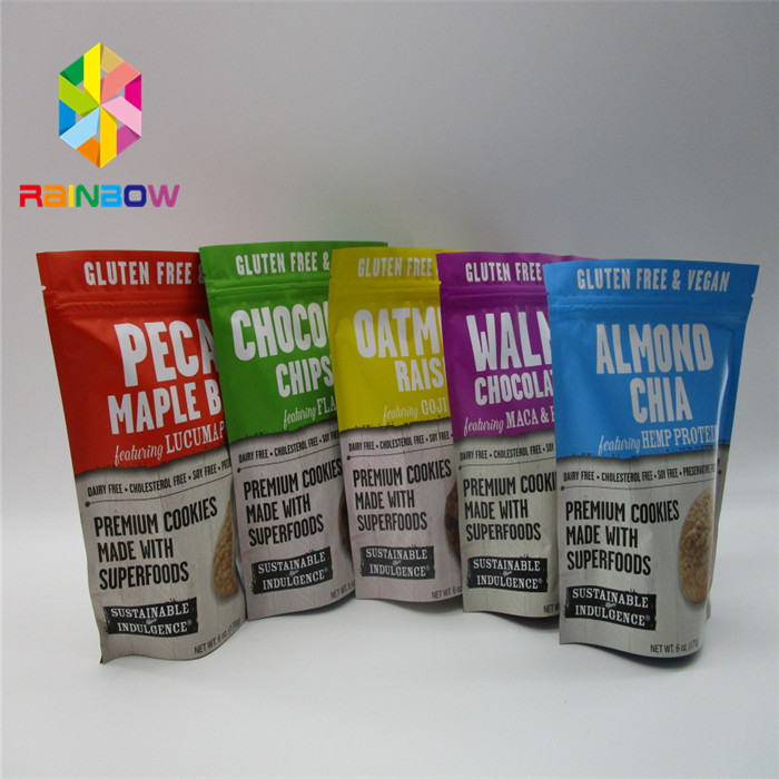 Plastikowe torby z folii mylarowej z folii aluminiowej Stand Up Ziplock z nadrukiem klasy spożywczej