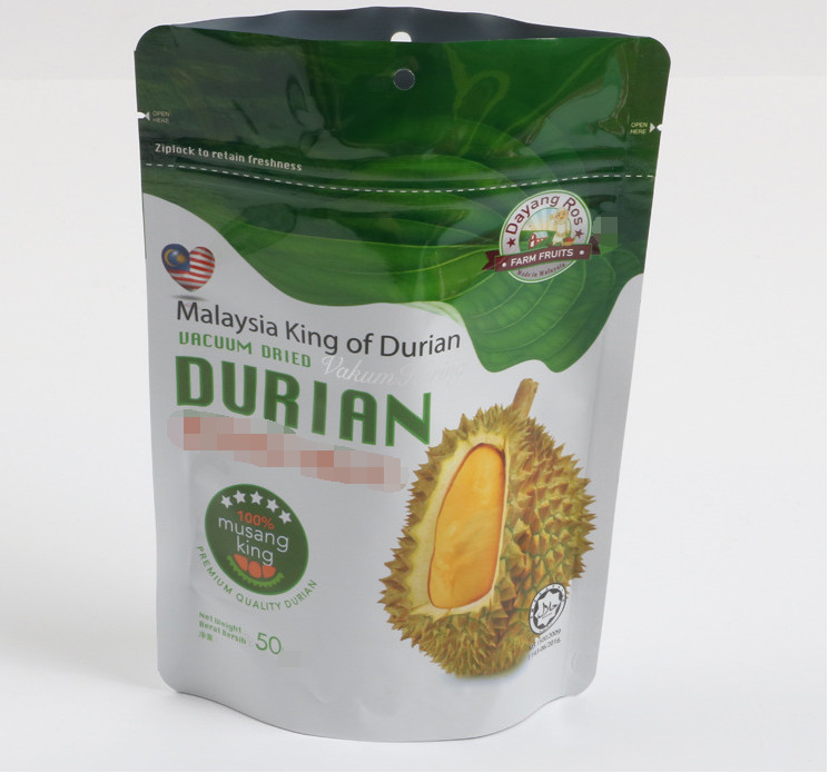 Zamykane, stojące etui na żywność 120 Mic z zamkiem błyskawicznym