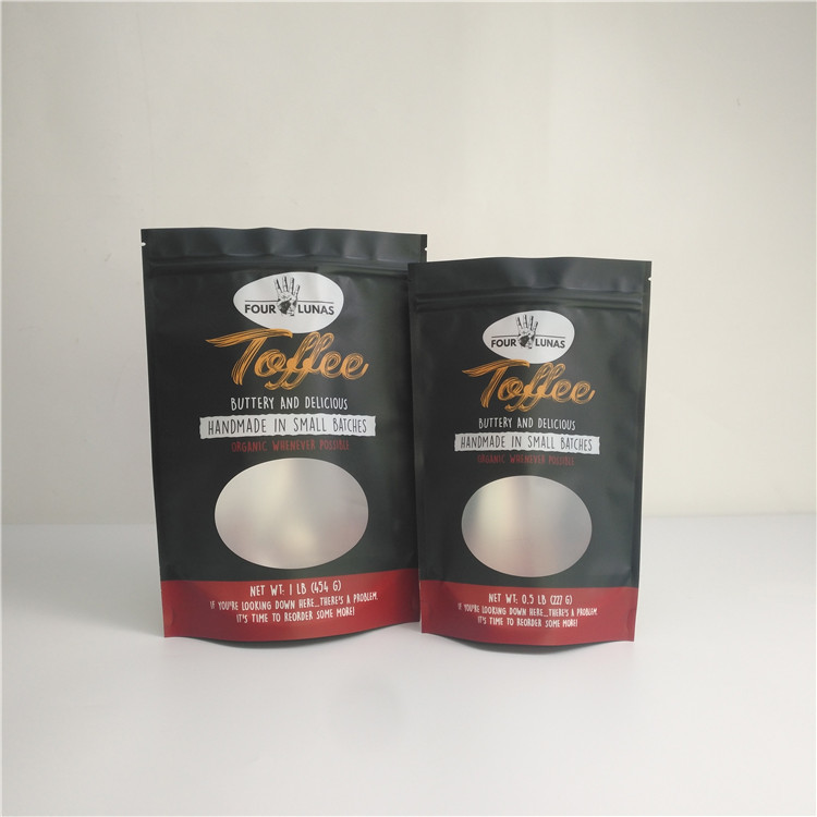 Niestandardowe drukowane laminowane jadalne mylarowe opakowania na żywność z okienkiem