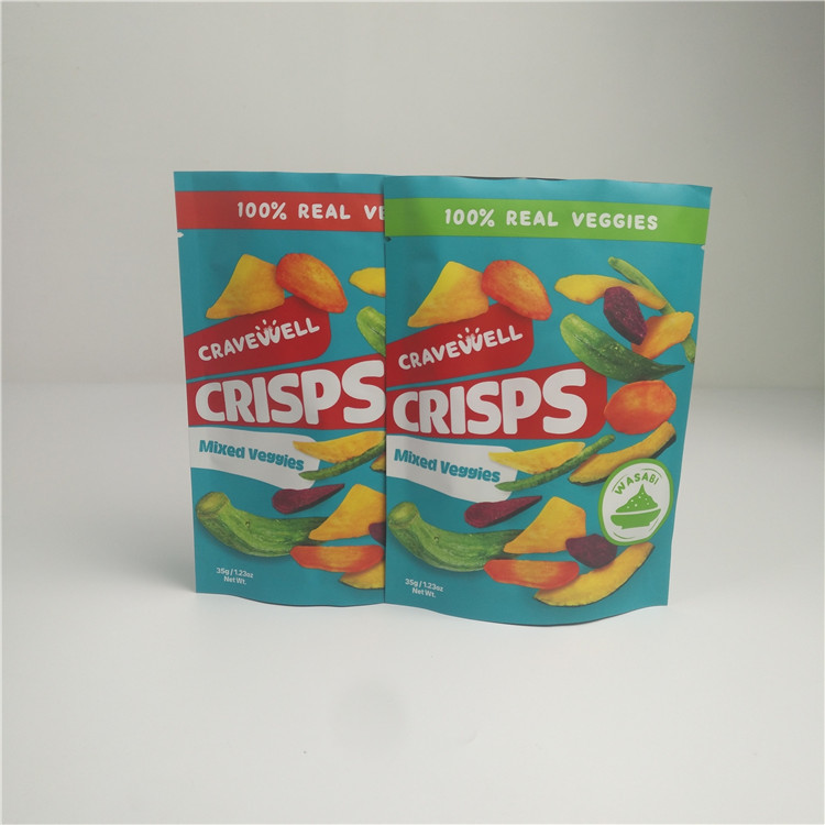Organiczne mieszane suszone warzywa Matte Mylar Aluminium Stand Up Saszetka 35g