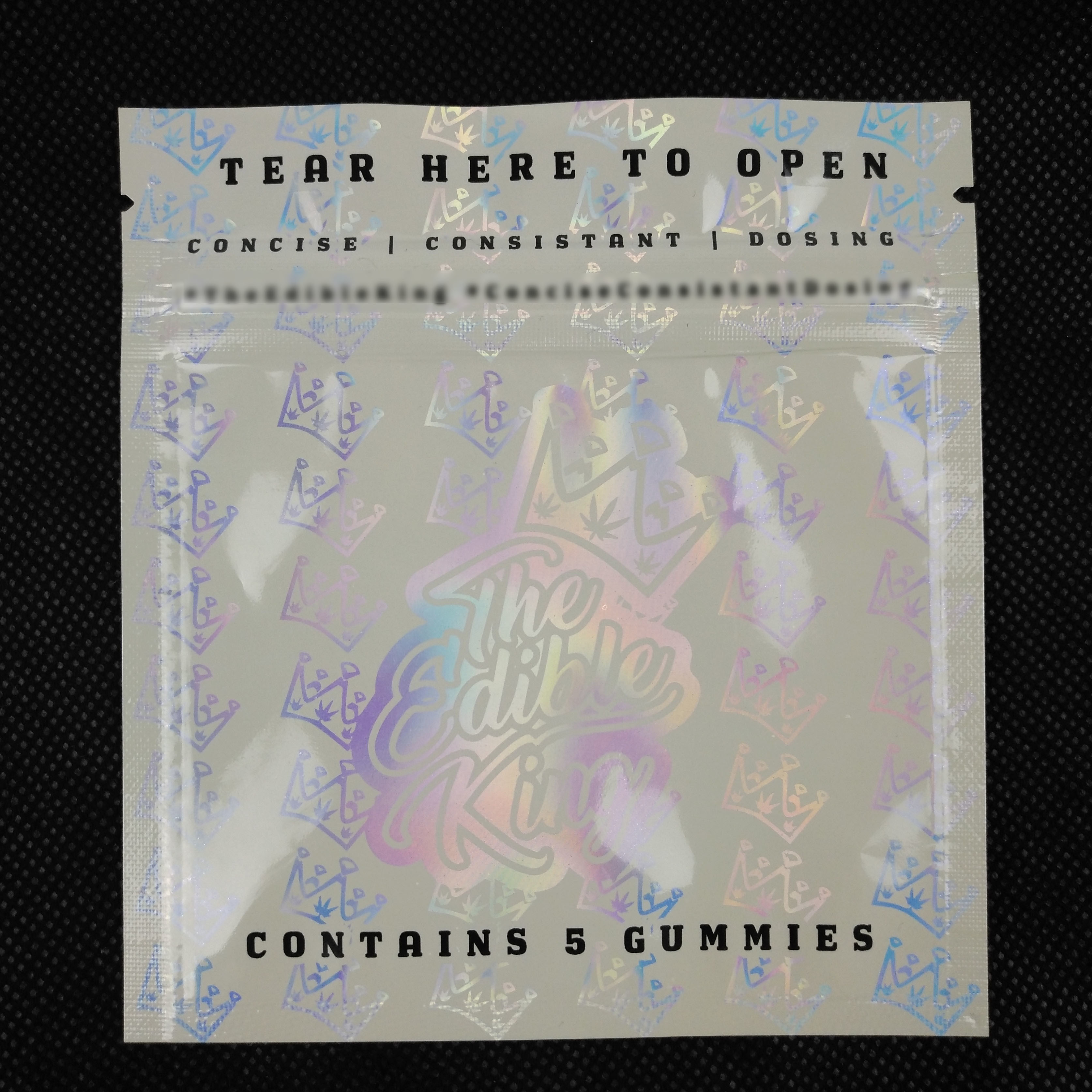 Niestandardowy projekt logo zamek błyskawiczny z możliwością ponownego uszczelnienia, odporny na zapachy, folia aluminiowa z mylaru, z trzech stron, uszczelniona torba z hologramem